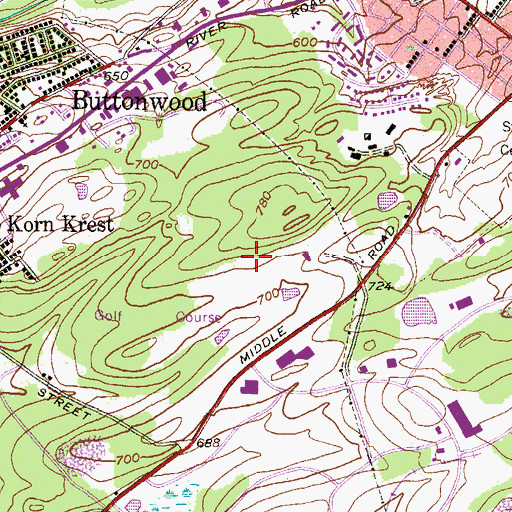 Topographic Map of South Pond Dam, PA