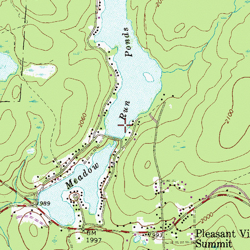 Topographic Map of Meadow Lake Run, PA