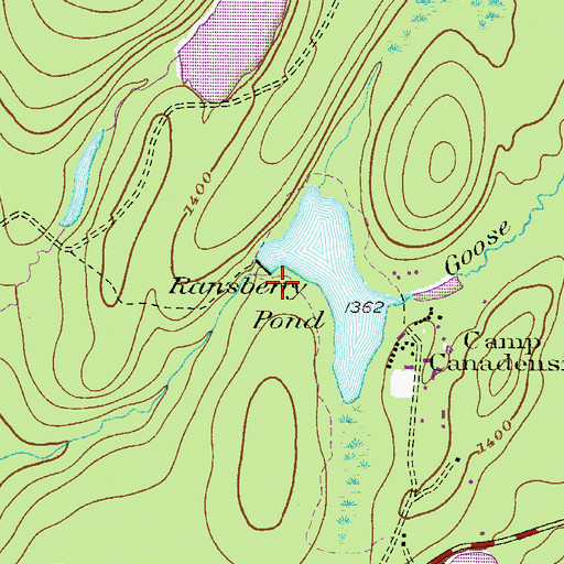 Topographic Map of Lake Lenape Dam, PA