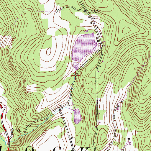 Topographic Map of Lingertots Dam, PA