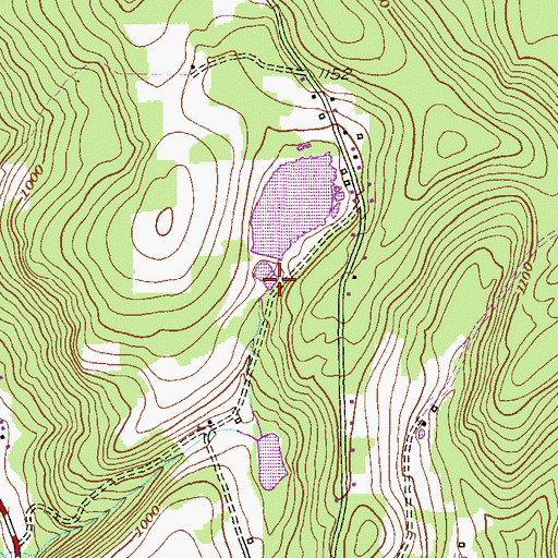 Topographic Map of Lingertots Pond, PA