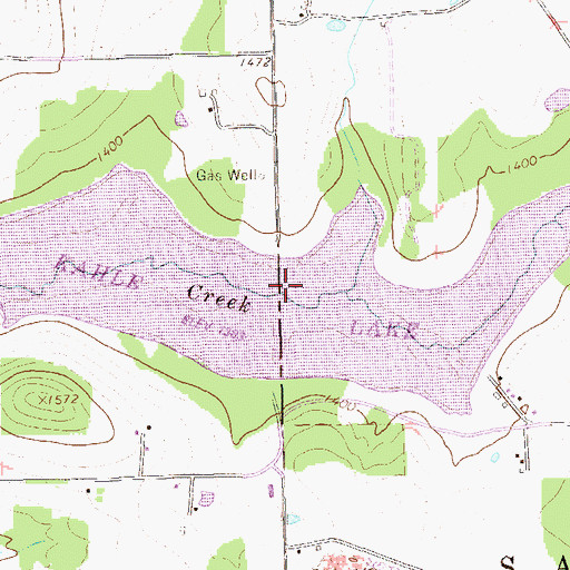 Topographic Map of Kahle Lake, PA