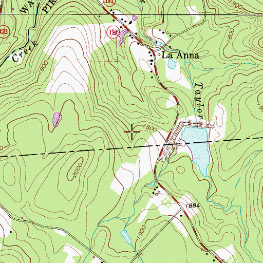 Topographic Map of Taylor Pond, PA