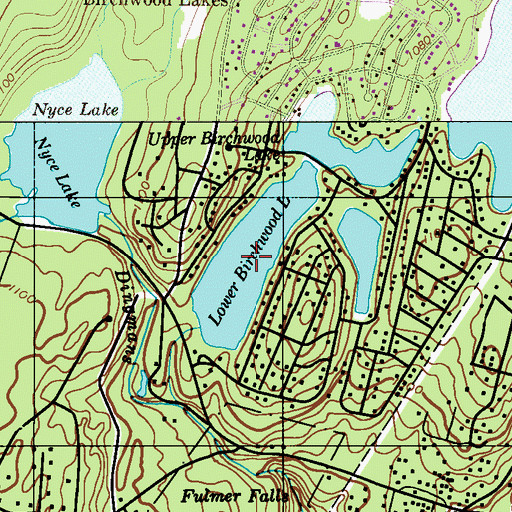 Topographic Map of Lower Birchwood Lake, PA
