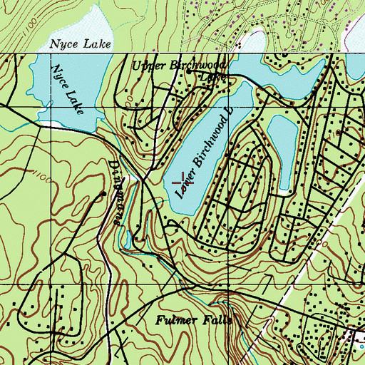 Topographic Map of Lower Birchwood Lake Dam, PA