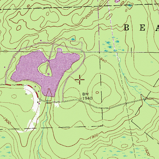 Topographic Map of Lake Aleeda, PA