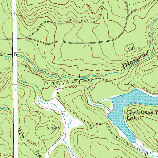 Topographic Map of Sun Creek, AZ