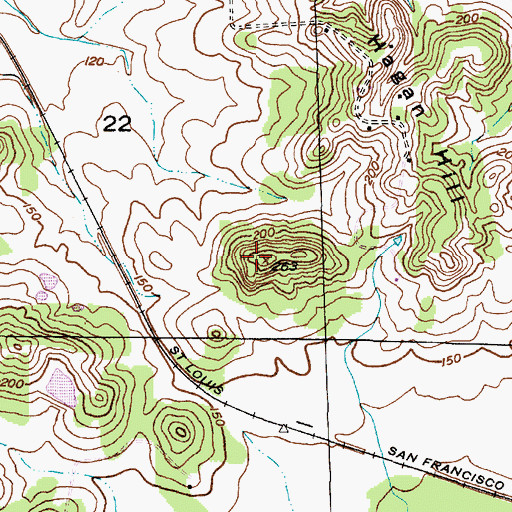 Topographic Map of Hagan Hill, AL