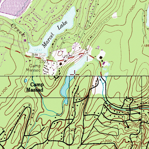 Topographic Map of Beaver Pond, PA