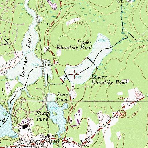 Topographic Map of Lower Klondike Dam, PA