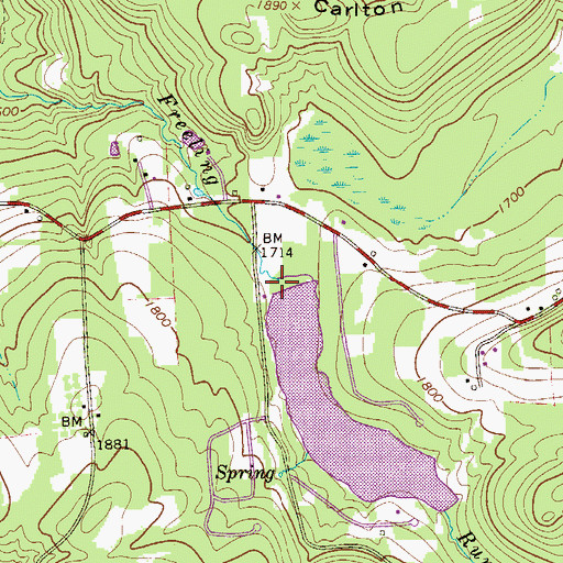 Topographic Map of Panther Lake Dam, PA