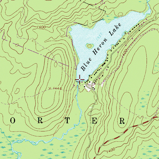 Topographic Map of Dorys Dam, PA