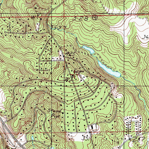 Topographic Map of Haggerty Cemetery, AL