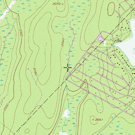 Topographic Map of Crystal Lake, PA