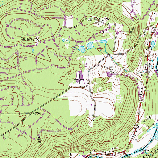 Topographic Map of Pa-452 Dam, PA