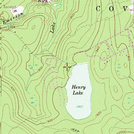 Topographic Map of Lake Henry Dam, PA