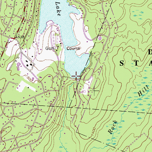Topographic Map of Lower Hemlock Dam, PA