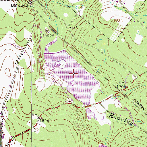 Topographic Map of Hollister Reservoir, PA