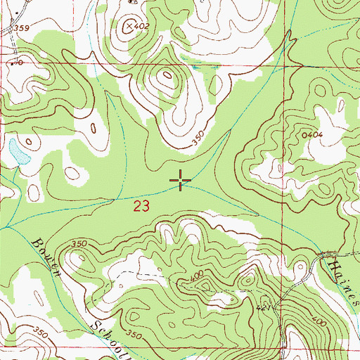 Topographic Map of Haines Branch, AL