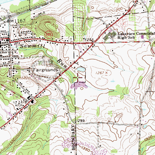 Topographic Map of Pa-474 Dam, PA