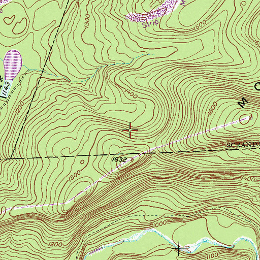 Topographic Map of Stark Dam, PA