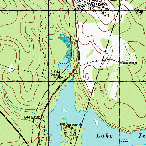 Topographic Map of Lake Jean Dam, PA