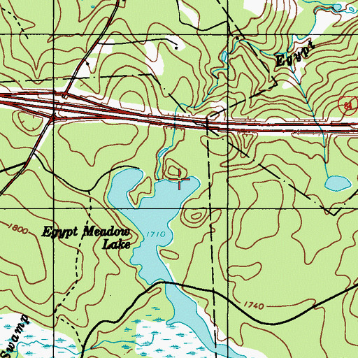 Topographic Map of Egypt Meadow Dam, PA