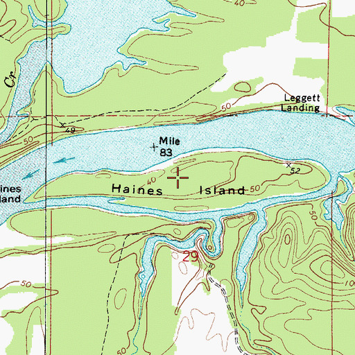 Topographic Map of Haines Island, AL