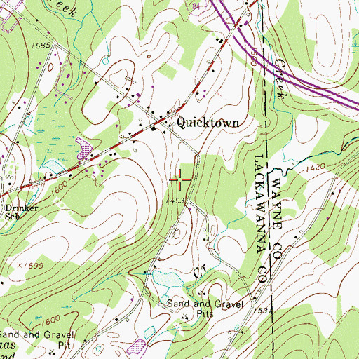 Topographic Map of Robinson Dam, PA