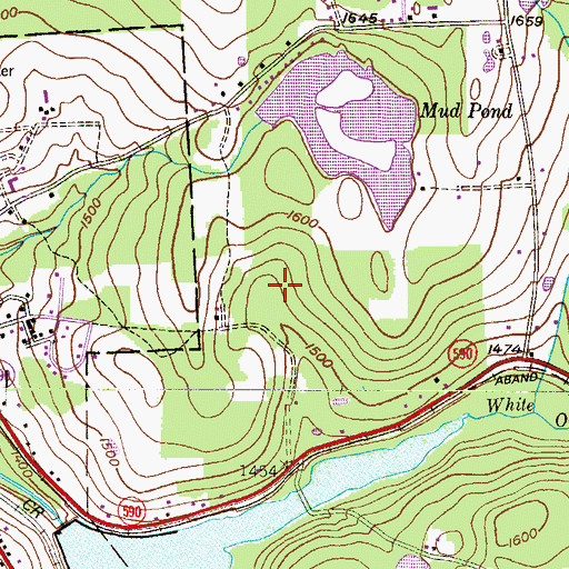 Topographic Map of Elmhurst Dam, PA