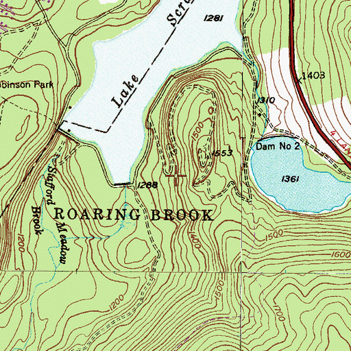 Topographic Map of Lake Scranton Dam, PA
