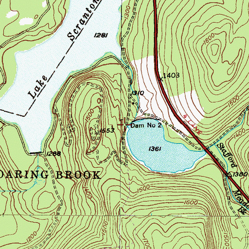 Topographic Map of Williams Bridge Dam, PA