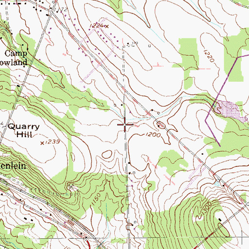 Topographic Map of Mathay Run Pond, PA