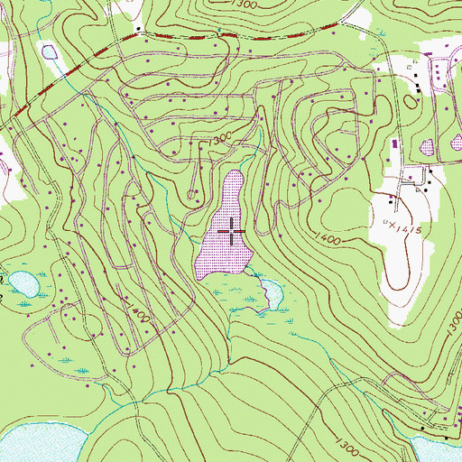 Topographic Map of Beaver Lake, PA