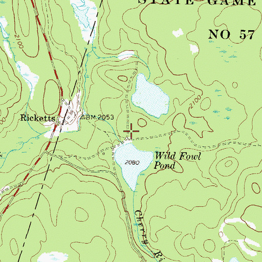 Topographic Map of Creveling Lake Dam, PA