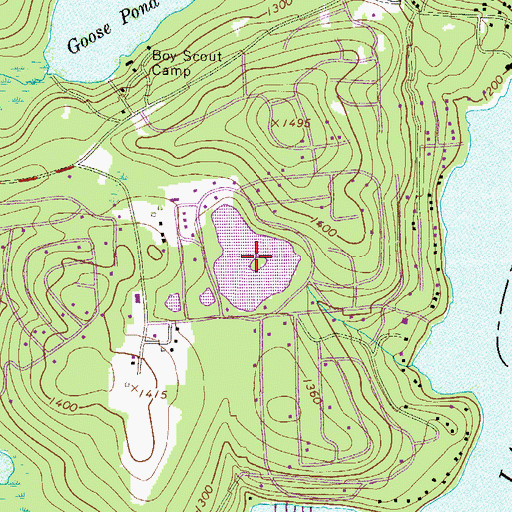Topographic Map of Deer Lake, PA