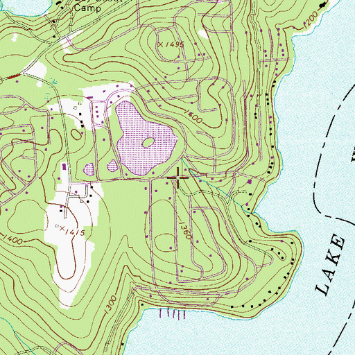 Topographic Map of Deer Lake Dam, PA