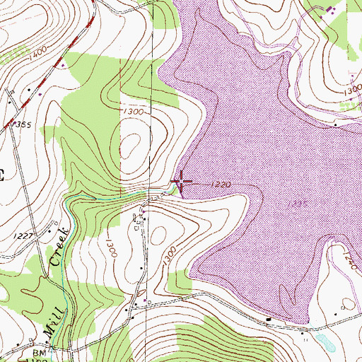 Topographic Map of Rose Valley Lake Dam, PA