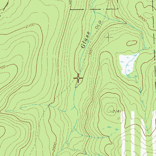 Topographic Map of Glass Creek Dam, PA