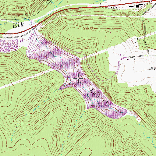 Topographic Map of Laural Run Reservoir, PA