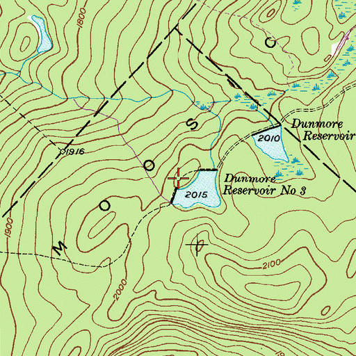 Topographic Map of Dunmore Number Three Dam, PA
