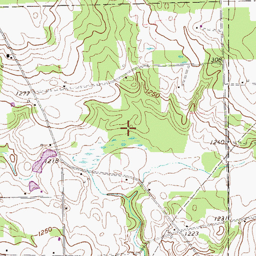 Topographic Map of Pine Run Dam, PA