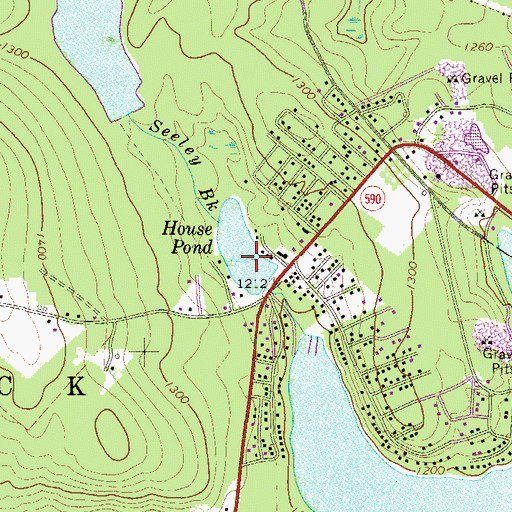 Topographic Map of House Pond Dam, PA
