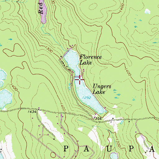Topographic Map of Ungers Dam, PA