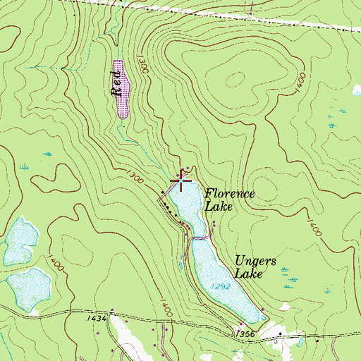 Topographic Map of Lake Florence Dam, PA