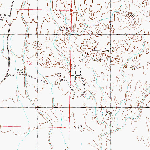 Topographic Map of Sundad, AZ
