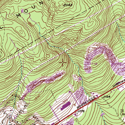 Topographic Map of Giovannini Dam, PA
