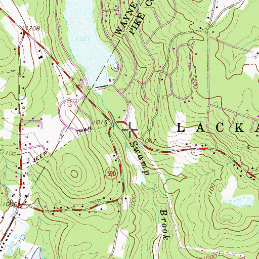 Topographic Map of Valley View Dam, PA