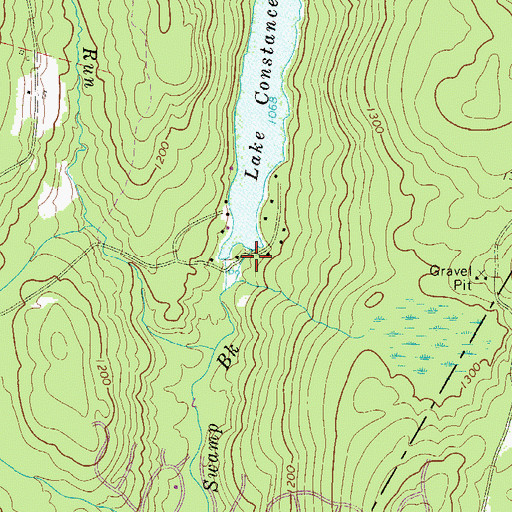 Topographic Map of Constance Dam, PA