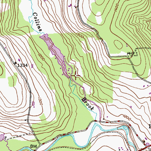 Topographic Map of Collins Pond Dam, PA